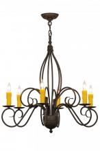 Meyda Green 148751 - 28" Wide Squire 6 Light Chandelier