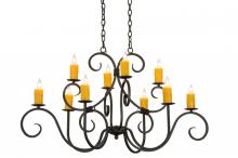 Meyda Green 149426 - 48"L Clifton 10 LT Oblong Chandelier