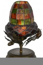 Meyda Green 152371 - 12"H Greenbriar Oak Mini Lamp