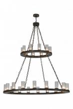 Meyda Green 153513 - 60" Wide Loxley 28 Light Two Tier Chandelier