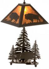 Meyda Green 15380 - 21" High Buffalo W/Lighted Base Table Lamp