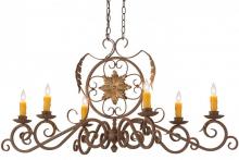 Meyda Green 154211 - 48"L Christabel 6 LT Oblong Chandelier