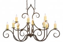 Meyda Green 156587 - 48"L Clifton 10 LT Oblong Chandelier