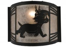 Meyda Green 157297 - 12"W Lynx on the Loose Right Wall Sconce