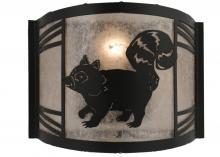 Meyda Green 157300 - 12"W Raccoon on the Loose Left Wall Sconce