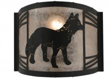 Meyda Green 157302 - 12"W Fox on the Loose Right Wall Sconce