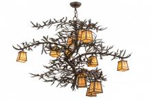 Meyda Green 158680 - 52" Wide Pine Branch Valley View 12 Light Chandelier