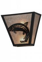 Meyda Green 158828 - 13"W Leaping Trout Wall Sconce