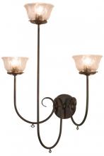 Meyda Green 160555 - 28" Wide Perennial 3 Light Wall Sconce