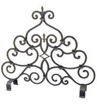 Meyda Green 162714 - 36" Wide Fleur De Lys Fireplace Screen