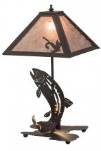 Meyda Green 164182 - 21.5" High Leaping Trout Table Lamp