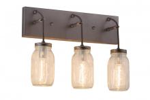 Meyda Green 165431 - 18" Wide Mason Jar 3 Light Vanity Light