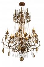 Meyda Green 169774 - 38" Wide Minuet 12 Light Chandelier