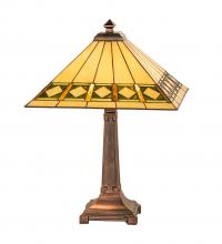 Meyda Green 17382 - 24" High Diamond Band Mission Table Lamp