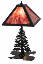 Meyda Green 175751 - 21" High Leaf Edge Tall Pines W/Lighted Base Table Lamp