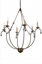 Meyda Green 182548 - 32"W Vienna 6 LT Chandelier