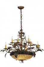 Meyda Green 188594 - 42"W Greenbriar Oak 8 Arm Chandelier