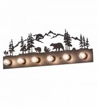 Meyda Green 193240 - 32" Wide Bear Family 6 Light Vanity Light