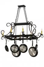 Meyda Green 195226 - 50" Long Caiden 6 Light Pot Rack