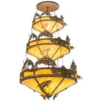 Meyda Green 195815 - 58" Wide Catch of the Day Trout 3 Tier Chandelier