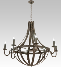 Meyda Green 197212 - 60" Wide Barrel Stave Metallo 8 Light Chandelier