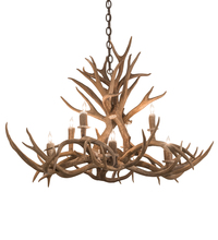 Meyda Green 200456 - 39" Long Antlers 8 Light Oblong Chandelier