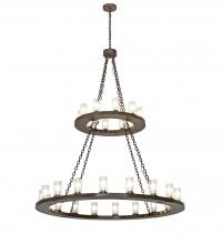 Meyda Green 202972 - 60" Wide Loxley 28 Light Two Tier Chandelier