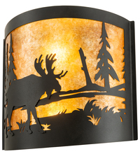 Meyda Green 203179 - 15" Wide Moose at Lake Wall Sconce