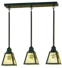 Meyda Green 20681 - 24" Long Winter Pine 3 Light Pendant