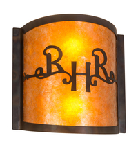 Meyda Green 213959 - 12" Wide Ridin Hy Personalized Wall Sconce