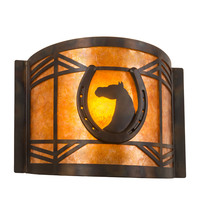 Meyda Green 213985 - 12" Wide Horseshoe Wall Sconce