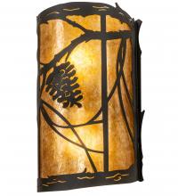 Meyda Green 227983 - 8" Wide Whispering Pines Wall Sconce
