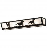 Meyda Green 233820 - 30" Wide Running Horses Vanity Light