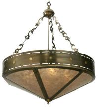 Meyda Green 23633 - 30"W Craftsman Target Inverted Pendant