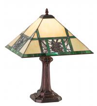 Meyda Green 244267 - 19" High Pinecone Ridge Table Lamp