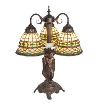 Meyda Green 245484 - 23" High Tiffany Roman 3 Light Table Lamp