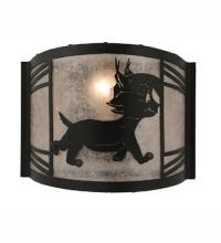 Meyda Green 247183 - 12" Wide Lynx on the Loose Right Wall Sconce