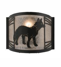 Meyda Green 247256 - 12" Wide Fox on the Loose Right Wall Sconce