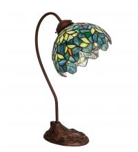 Meyda Green 247786 - 18" High Nightfall Wisteria Desk Lamp