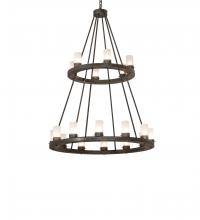 Meyda Green 247855 - 42" Wide Loxley 18 Light Two Tier Chandelier