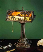 Meyda Green 27142 - 15.5"H Camel Mission Banker's Lamp