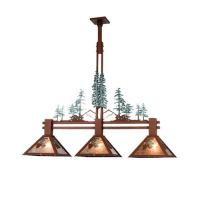 Meyda Green 29365 - 45"L Winter Pine Tall Pines 3 LT Island Pendant