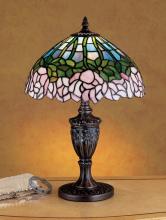 Meyda Green 30343 - 18" High Tiffany Cabbage Rose Accent Lamp
