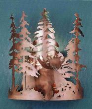 Meyda Green 31655 - 11"W Moose Through the Trees Wall Sconce