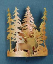 Meyda Green 31660 - 11"W Moose Through the Trees Wall Sconce