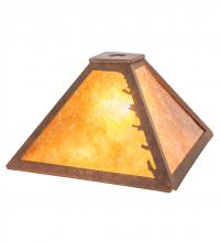 Meyda Green 32505 - 11.5" Square Leaf Edge Shade