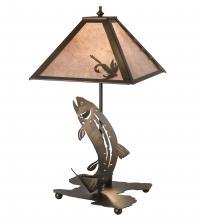 Meyda Green 32531 - 21"H Leaping Trout Table Lamp