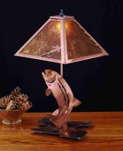 Meyda Green 32532 - 21"H Leaping Trout Table Lamp
