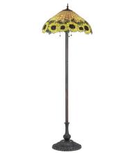 Meyda Green 47996 - 63"H Wicker Sunflower Floor Lamp