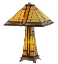 Meyda Green 50805 - 25"H Sierra Prairie Mission Lighted Base Table Lamp
